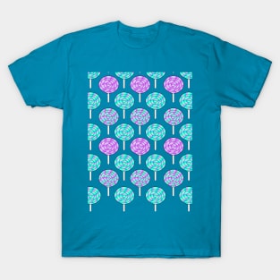 Pastel Lollipop Candy Pattern T-Shirt